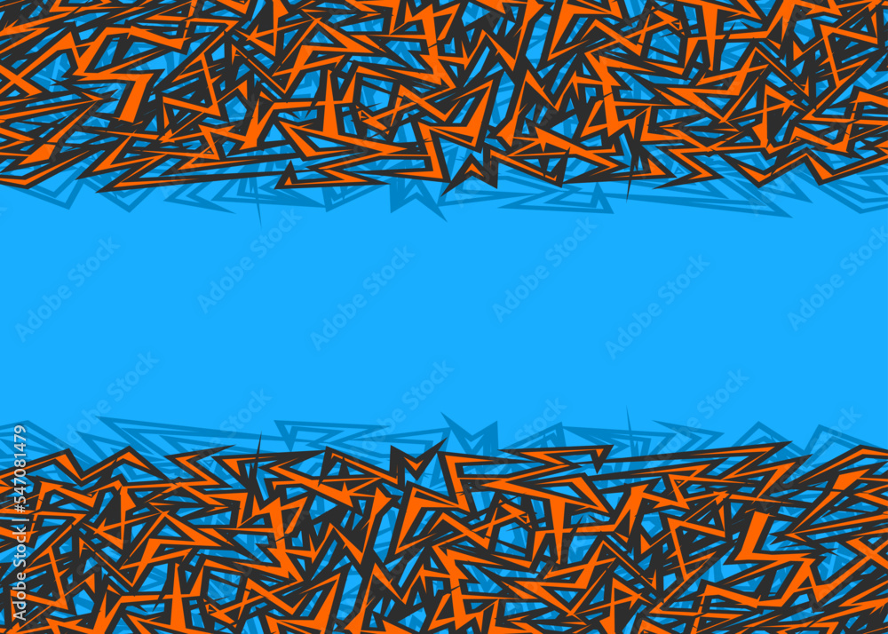 Poster abstract background with seamless rough lines pattern and with some copy space area