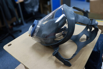 Gas Mask or respirator used to protect against harmful chemicals ,chemical weapons, dust, toxic...