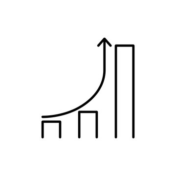 graph diagram chart icon growth increase decrease up down 