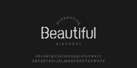 Modern Font Alphabet. Abstract Fashion font alphabet. Beautiful font alphabet. Minimal modern urban fonts for logo, brand etc. Typography typeface uppercase lowercase.