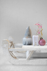 Zahnärztlicher Weihnachtshintergrund mit Platzhalter