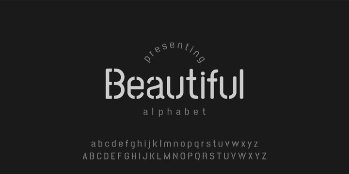 Modern Font Alphabet. Abstract Fashion font alphabet. Beautiful font alphabet. Minimal modern urban fonts for logo, brand etc. Typography typeface uppercase lowercase.