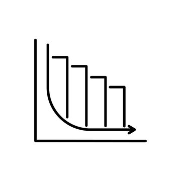 graph diagram chart icon growth increase decrease up down 