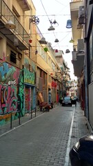 Fototapeta na wymiar Athens greece graffiti Street Streetart View city