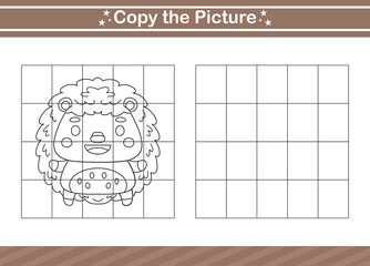 copy the picture Educational game for kindergarten and preschool.worksheet game for children