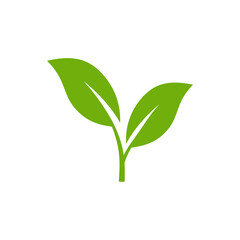 Green leaves icons set. Eco symbol of natural foliage for environment logo and food quality sign without chemical and hazardous vector additives