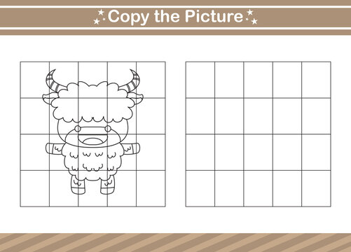 copy the picture Educational game for kindergarten and preschool.worksheet game for children