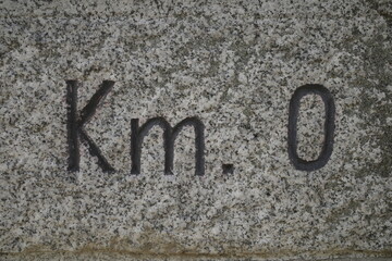 Km 0 of a road