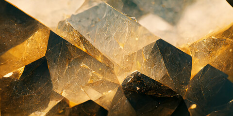 Abstract gold gems stone wallpaper background