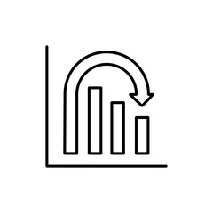 graph diagram chart icon growth increase decrease up down 
