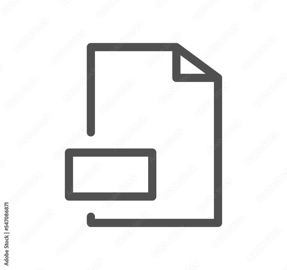 Poster document icon outline and linear symbol.