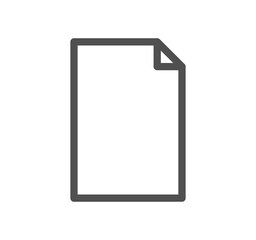 Document icon outline and linear symbol.	
