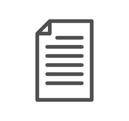 Document icon outline and linear symbol.	
