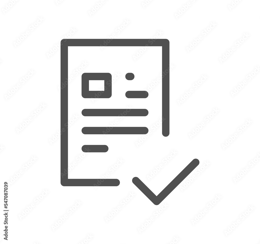 Poster document icon outline and linear symbol.