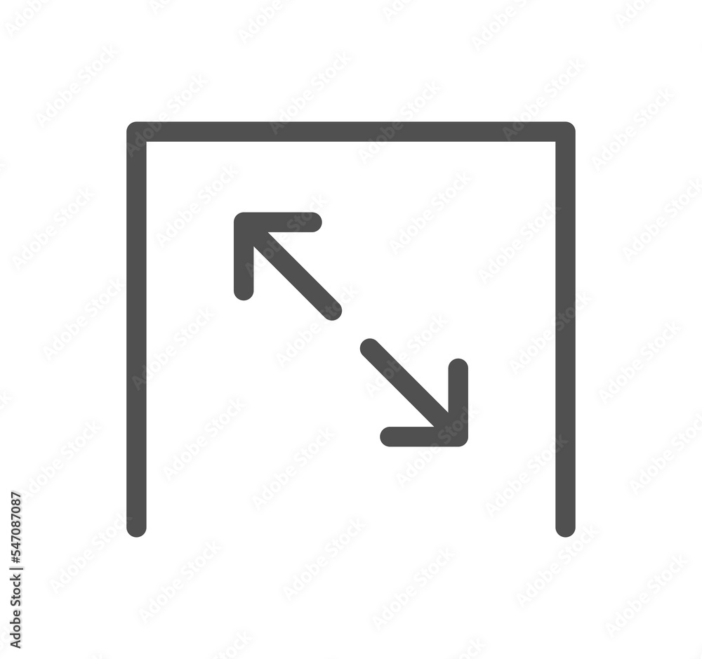 Poster document icon outline and linear symbol.