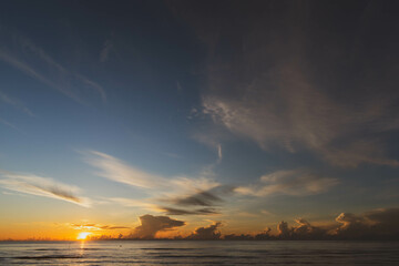 sunset over the ocean