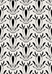 Essential monochrome geometric seamless vector pattern. Neutral geometry multi-use repeating pattern tile for packaging and backgrounds. 