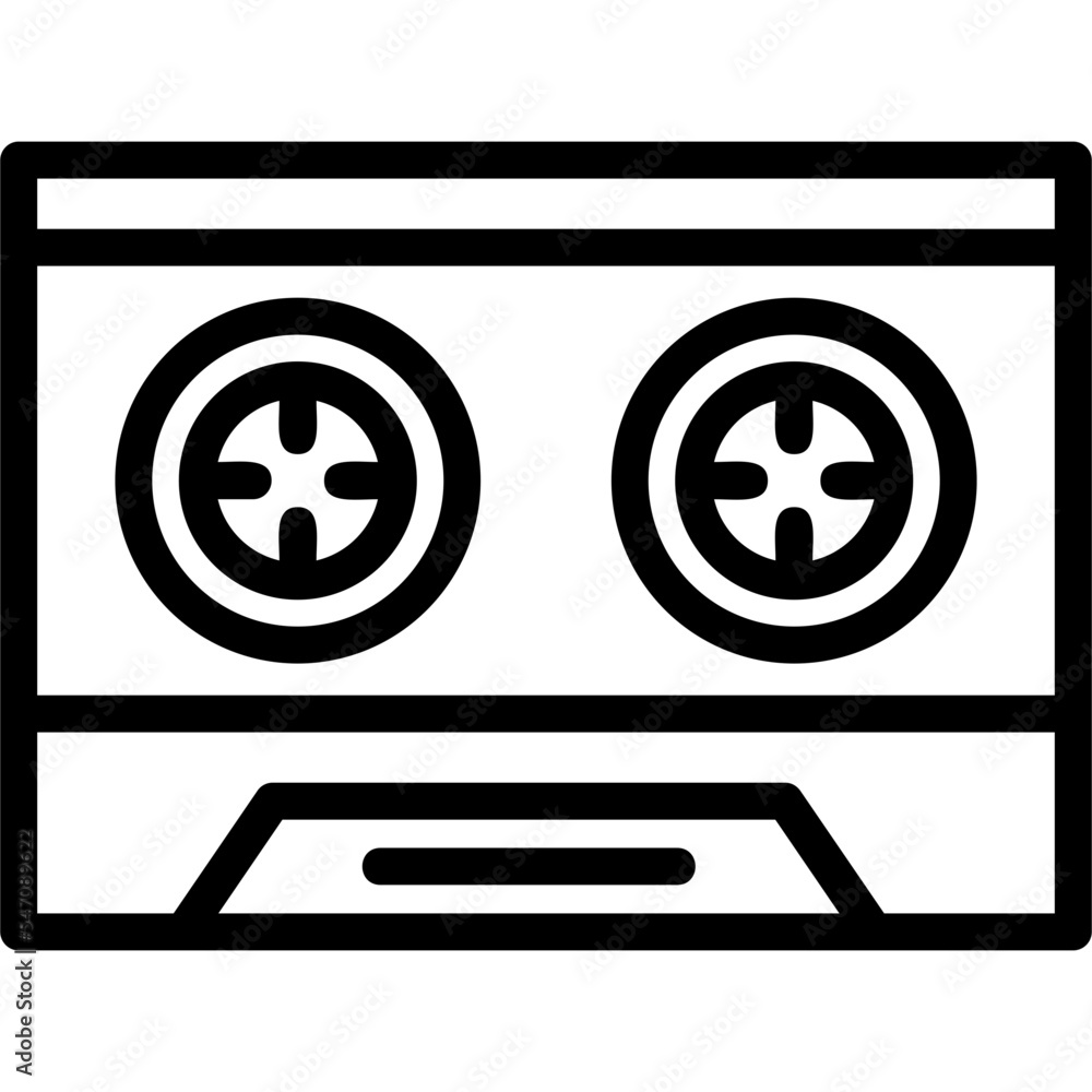 Wall mural cassette icon