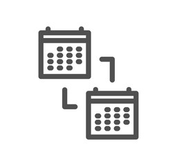Calendar icon outline and linear symbol.	
