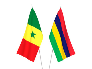 Republic of Mauritius and Republic of Senegal flags