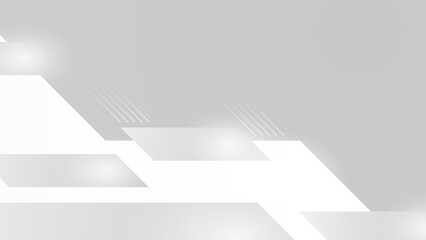 Abstract white panoramic background made of triangles - Vector