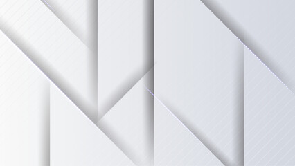 Abstract white modern background made of triangles - Vector