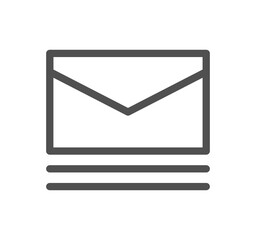 Envelope icon outline and linear symbol.	
