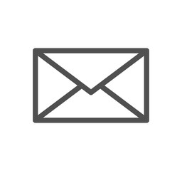 Envelope icon outline and linear symbol.	
