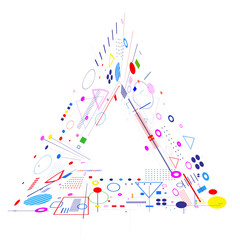 triangle with  geometric  pattern 
