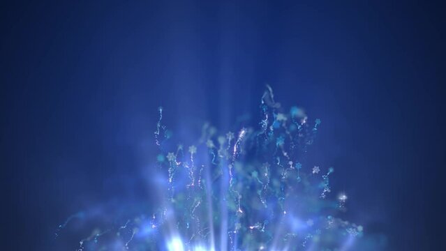 Blue Magic Christmas Background Loop