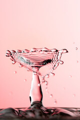 Water Drop Splash with Ripples on water surface