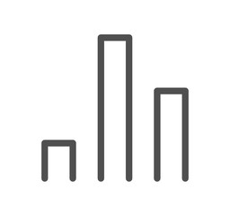 Graph icon outline and linear symbol.	
