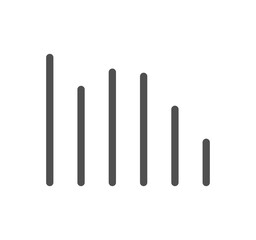 Graph icon outline and linear symbol.	
