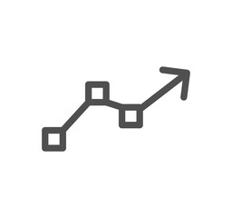 Graph icon outline and linear symbol.	

