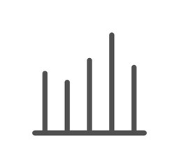Graph icon outline and linear symbol.	
