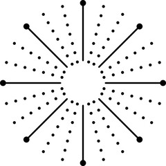Exploding starburst, sunburst, sunrays, fireworks.