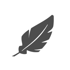 Bird feather icon or writing concept