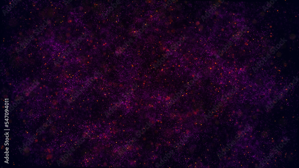 Poster a starfield background of bright galaxy stars and particles in a seamless loop. particle in the oute