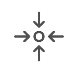 Arrow icon outline and linear symbol.	
