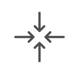 Arrow icon outline and linear symbol.	
