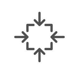 Arrow icon outline and linear symbol.	
