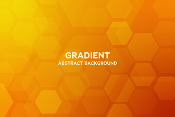 Vector geometric background. Abstract gradient orange color.