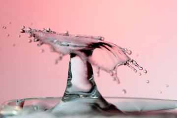 Water Drop Splash with Ripples on water surface