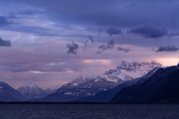 sunset in the mountains