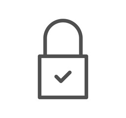 Confirm icon outline and linear symbol.	
