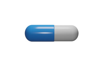 Medicine capsules  drug 3d rendering
