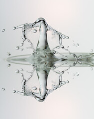 Water Drop Splash with Ripples on water surface