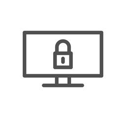 Locks icon outline and linear symbol.	
