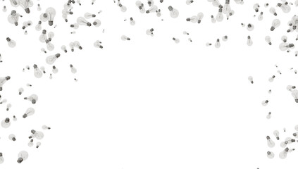 Brainstorming bulb on transparent background.