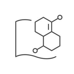 Fabric chemical structure line icon